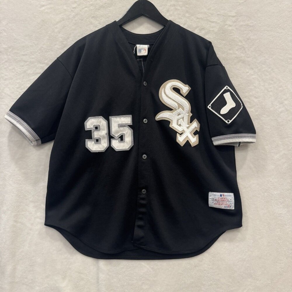 VINTAGE Chicago WHITE SOX Jersey Mens Size XL CCM Vintage Black Sewn Logo
